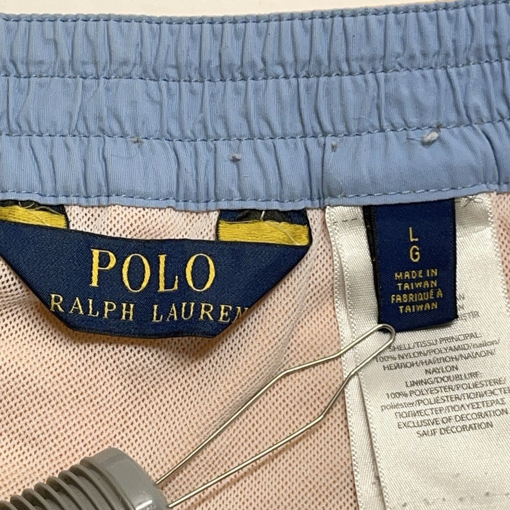 Polo Ralph Lauren Swim Trunks Mens‎ L Orange Lined Bathing Suit Pockets Preppy - Picture 8 of 13